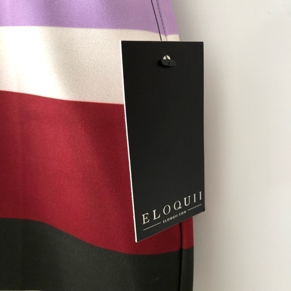 Eloquii Striped Pencil Midi Skirt 16 - Picture 6 of 12